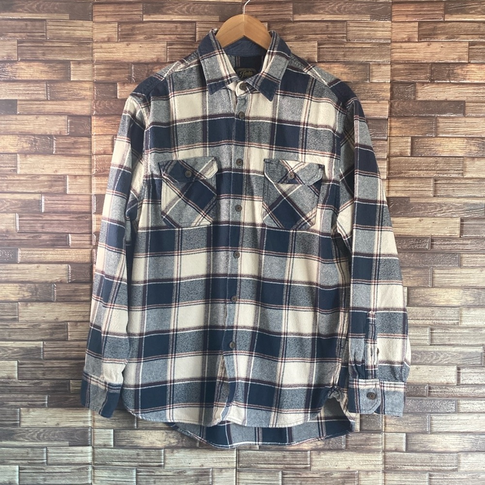 EUC Jachs Shirt Mens Large Extra Large Plaid Heritage Flannel  Button Down Blue